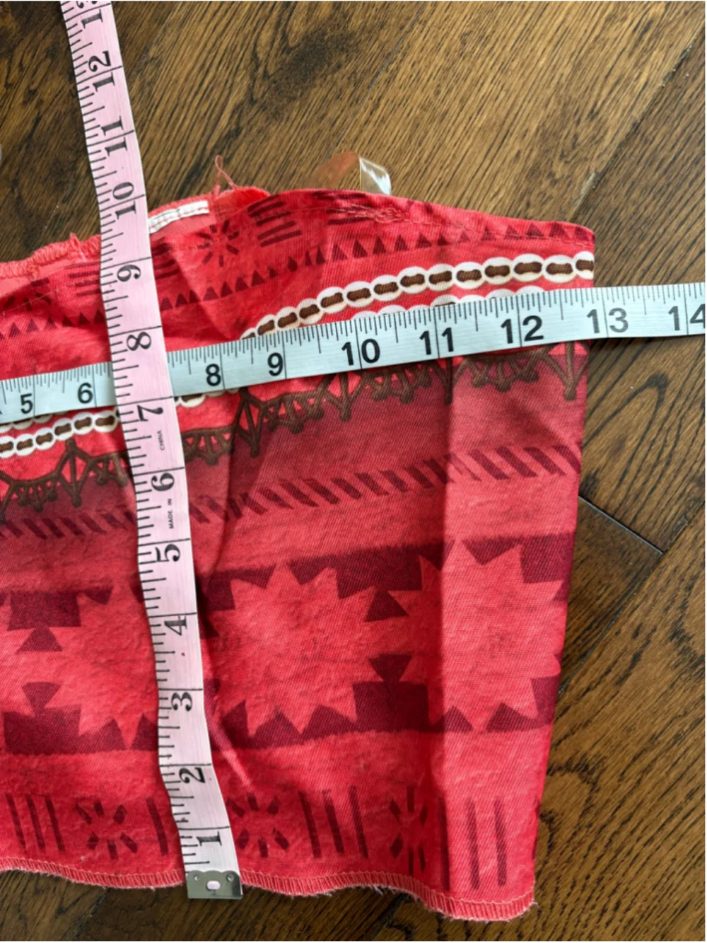 Disney Girls Moana Costume Size 7/8 Red Beige